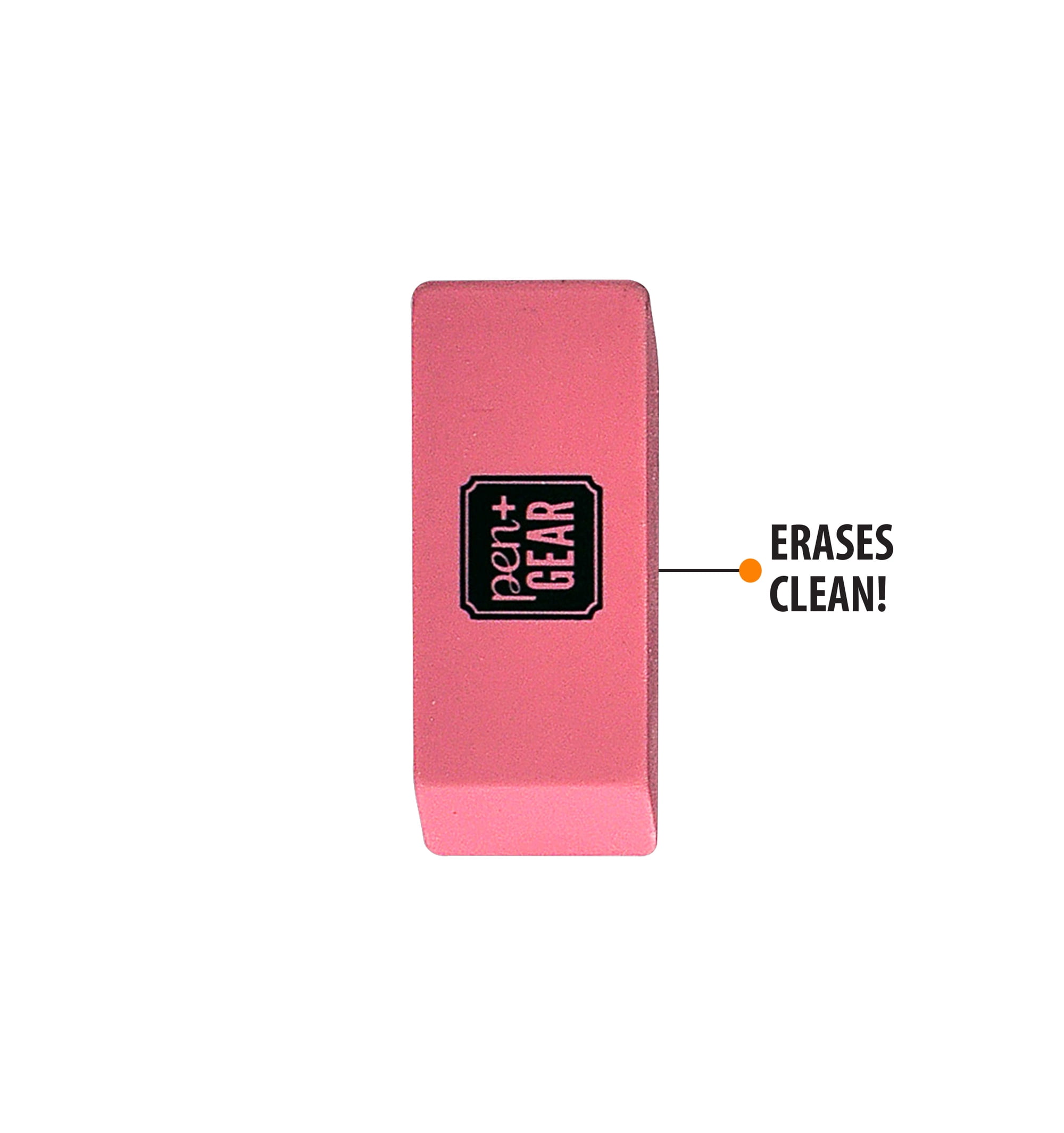 PEN+GEAR Smudge-Proof Pink Erasers 2 Count 
