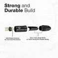 thumbnail image 5 of Unbalanced XLR Cable Female to Right Angle 1/4" TS - 50 Feet Black - Pro 3-Pin Microphone Connector for Powered Speakers, Audio Interface or Mixer for Live Performance & Recording, 5 of 7