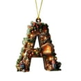 thumbnail image 2 of Christmas Tree Letter Ornament, 2025 26 Letters Personalized Initial Hanging Pendant Decoration for Xmas Tree DIY Home Holiday Decor Gift Ornament, 2 of 7