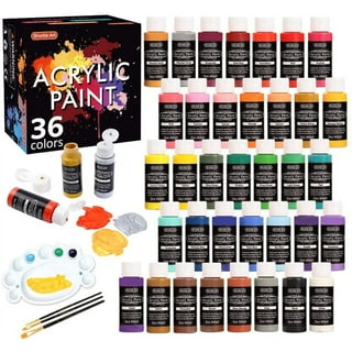  Norberg & Linden Acrylic Paint Set - Canvas and Acrylic Paint  Sets for Adults, Teens, Kids - Includes 24 Vivid Colors, 3 Painting Canvas  Panels, 6 Assorted Brushes & 1 Paint