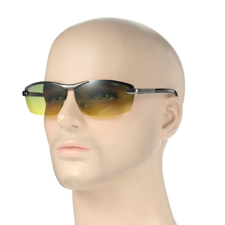 Aimeeli Anti Glare Day and Night Vision Men's Polarized Sunglasses for Driving Reduce Eye Strain