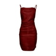 thumbnail image 4 of Sequin Dress for Women Sexy Glitter Sleeveless Dress Ruched Spaghetti Strap Bodycon Cut Out Backless Cocktail Dresses Mini Club Party Dress, 4 of 5