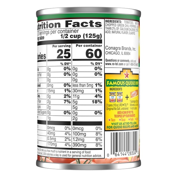 Rotel No Salt Diced 10oz - Jarred corn - Walmart Business Supplies