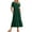 Deep Green, variant on Women Summer Casual Short Sleeve Crewneck Aline Swing Flowy Tiered Shirt Beach Long Dress 2025 Trendy Outfits Black Large