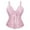 Pink, variant on yunLCZ Womens Waist Trainer Corset Corset Tops For Women Vintage Floral Lace Up Corset Gothic Overbust Corset Bustier Lingerie With Detachable Straps