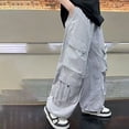 thumbnail image 7 of LYHaoo Cool And Cargo Pants For Big Boys Outdoor Adventure Comfortable Loose Fit Workwear Trousers Boys Cargo Pants(Gray), 7 of 7