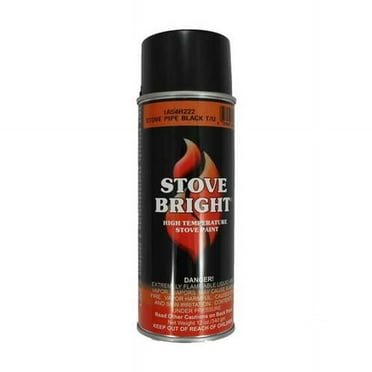 Stove Bright 1A54H222 12 oz Vent Pipe High Temperature Stove Paint - Aerosol - Black