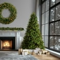thumbnail image 4 of National Tree Company 9 ft Pre-Lit Downswept Douglas Fir Artificial Christmas Tree, 900 LED Lights, 3,185 Tips, Foot Pedal, 10 Light Functions, Includes Stand, Green, 4 of 10