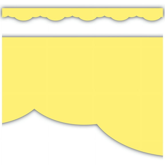 Lemon Yellow Fancy Scallops Border Trim [TCR9137]