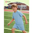 thumbnail image 5 of PatPat Boy Clothes Kids Clothes Set Solid Tee and Shorts Outfit Set 2 Piece 5-6Y, 5 of 9