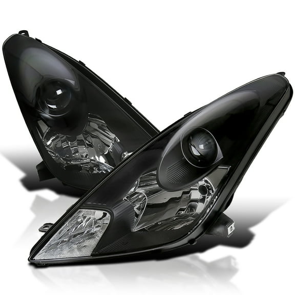 Spec-D Tuning Black Projector Headlights Compatible with 2000-2005 Toyota Celica, Left Right Pair Headlamps Assembly