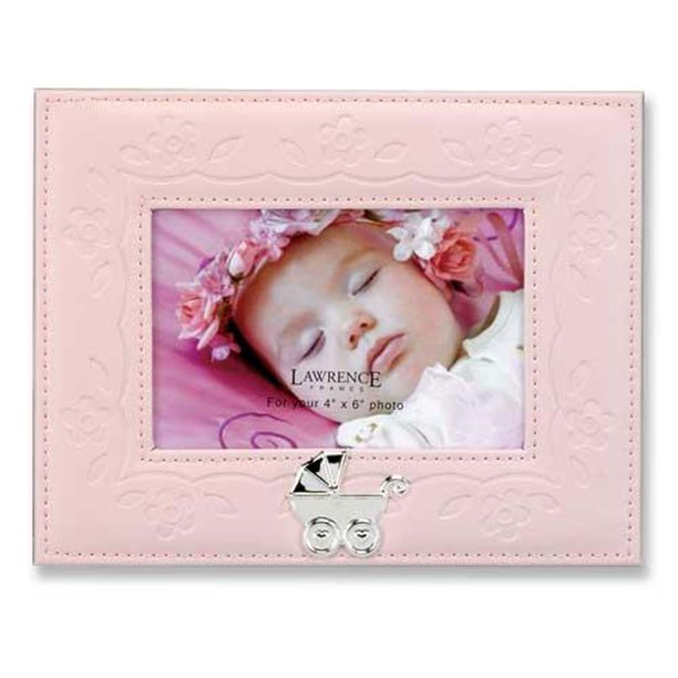 Pink Faux Leather 4x6 Picture Frame