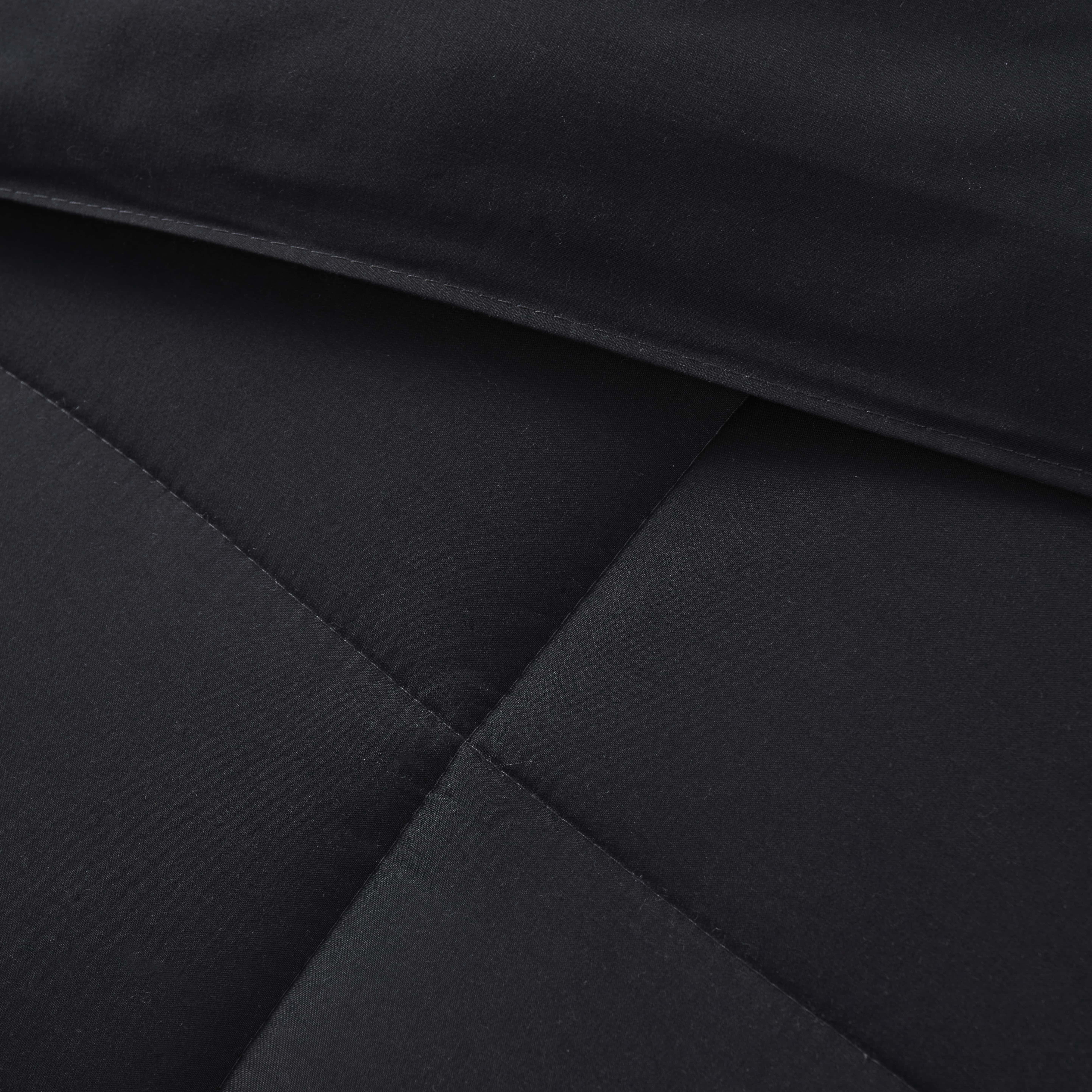 Nestl Comforter, Full Size Comforter Sets Quilted Down Alternative Duvet Insert, All-Season Bedding Full Comforter, Black