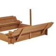 thumbnail image 4 of YIYADO Wooden Sandbox for Kids with Adjustable Shade & 2 Foldable Bench Seats, 46", 4 of 6
