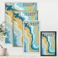 thumbnail image 4 of Designart 'Abstract Marble Composition In Blue and Yellow III' Modern Framed Canvas Wall Art Print, 4 of 5