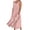 Pink, variant on New Summer Plus Size Dresses for Womens 2024 Fashion Sleeveless Cotton And Linen Round Neck Printed Long Dress