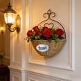 thumbnail image 2 of Indoor Hanging Wicker Wall Baskets, Flower Pot and Hanging Basket for Courtyard Decoration and Home Storage, 2 of 7