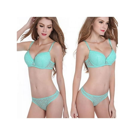 Bralette Panty - MarinaVida Women's Bra Set Lace Sexy Push Up Underwear Lingerie Women Panties+Bralette Bra Set