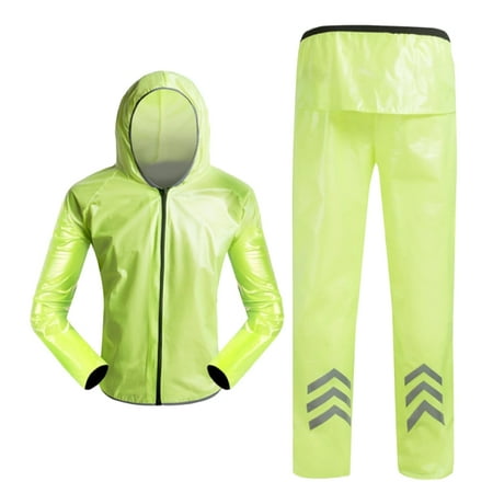 SPRING PARK Rain Suits for Men Classic Rain Gear Waterproof Rain Coats Hooded Man s Rainwear Fishing Rain Jacket and Rain Pants