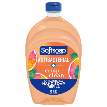 Softsoap Antibacterial Liquid Hand Soap Refill, Crisp Clean, 50 oz