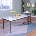 thumbnail image 4 of Furniture of America Onnah Contemporary Metal 2-Piece Coffee Table Set in White, 4 of 5