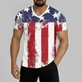 thumbnail image 2 of Jessboyy 4th of July Patriotic Shirts for Men Short Sleeve V Neck T Shirt Big and Tall 250th Anniversary Independence Day USA Flag Graphic Tees Blue,XXXXL, 2 of 5