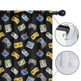 thumbnail image 4 of Blackout Kids Curtains,Retro Consoles Games Icons Black Pattern Childrens Insulated Curtains Set Of 2,Bedroom Essentials,Toddler Room Decor 42"x54", 4 of 5