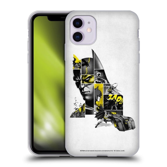 Head Case Designs Officially Licensed Batman DC Comics 80th Anniversary Collage Soft Gel Case Compatible with Apple iPhone 11