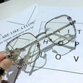 thumbnail image 3 of YCNYCHCHY Anti Blue Light Anti Radiation Computer Glasses Flat Light Frame No Degree Diamond Embellishment Small Face Trendy Sunglasses For Women, 3 of 9