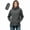 Dark Gray, variant on Packable Rain Jacket Women Lightweight Waterproof Rain Coat Full Zip Up Hooded Raincoat for Hiking Outdoor Windbreaker with Pockets Khaki L