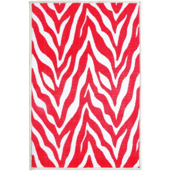 Animal Collection Custom Size Animal Print Area Rug for Living Room, Dining Room, Kitchen, Bedroom, Kids, Zebra Wild At Heart - 6' x 7'