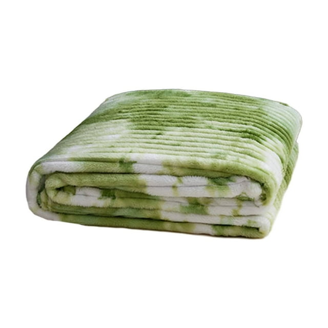 Ohufall Comfortable And Breathable Printed Drawstring Scandinavian Tie-type Flannel Velvet Throw Blanket Office Air Conditioning Blanket