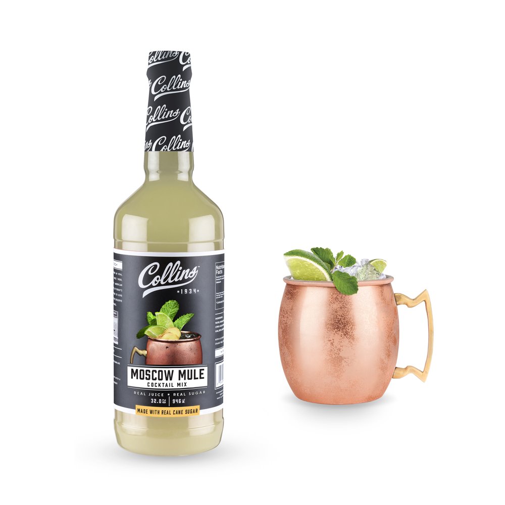Collins Moscow Mule Mix Made With Lime Juice and Real Sugar With