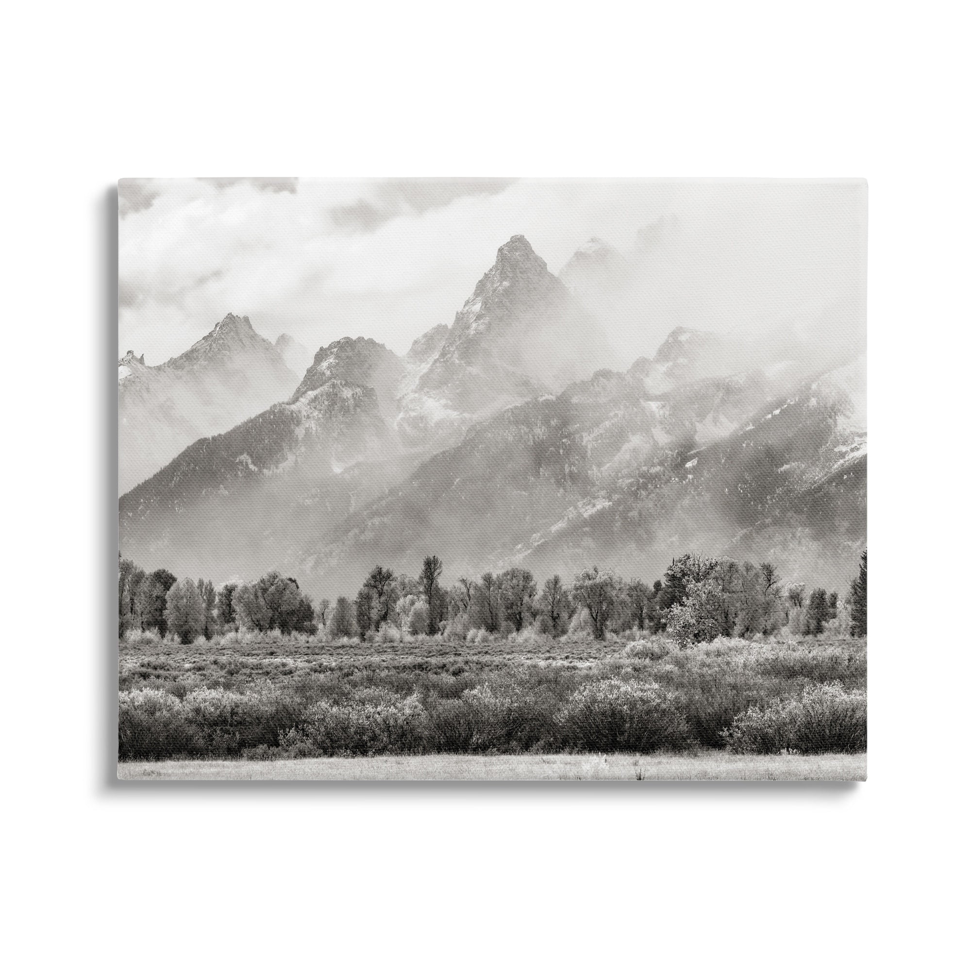 Stupell Industries Foggy Mountain Peaks Landscape Landscape Photography Gallery Wrapped Canvas Print Wall Art