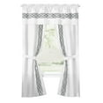 thumbnail image 2 of Montauk Accents Malibu 5 Piece Rod Pocket All In One Attached Semi Sheer Window Curtain Panels & Valance Set - 63 in. Long, White, 2 of 3