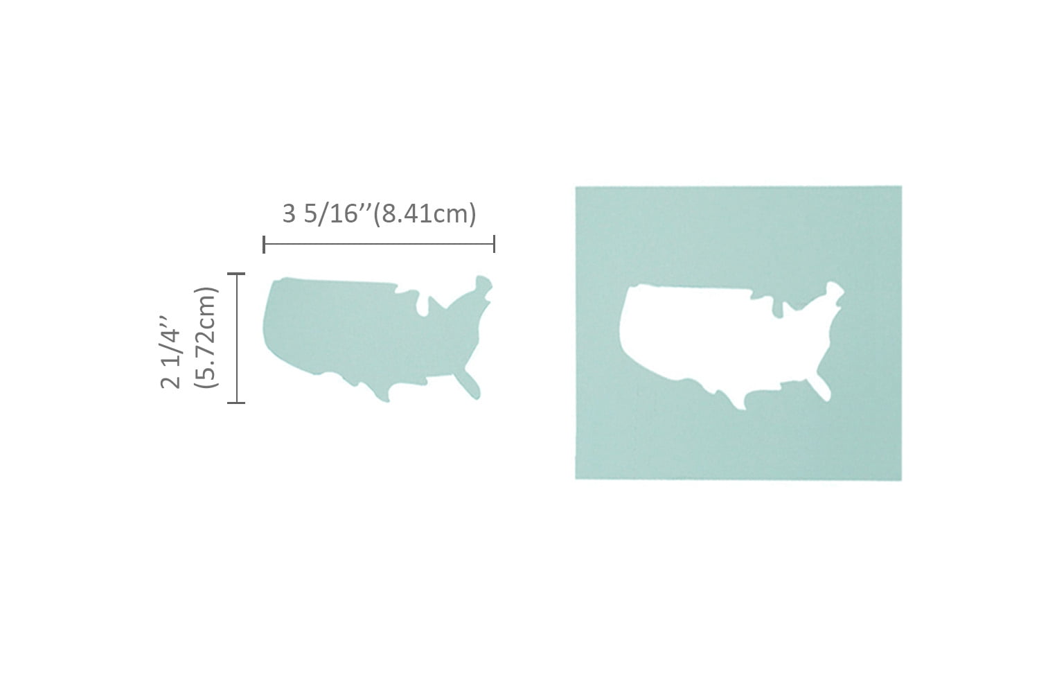 Bira Craft 3.5 inch United States Map Shape Lever Action Extra Large Craft Punch, Memorial Day Punch, Veterans Day Punch for Paper Crafting Scrapbooking (3.5 inch Measured diagonally)