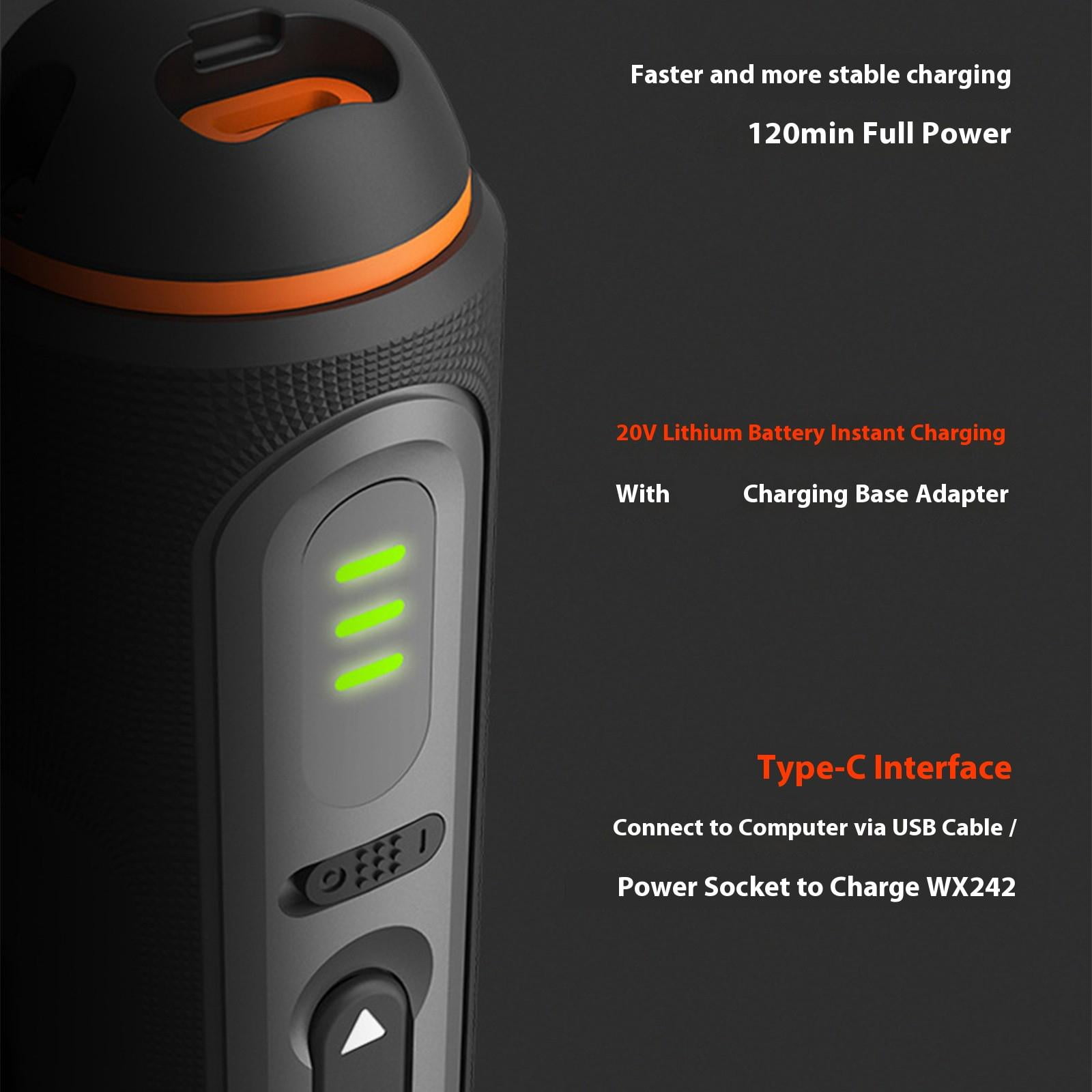 Compact Auto Rotations Electric Screwdriver 7 Variable Speeds Built In LED Light Bit Storage For Tight Space