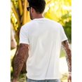 thumbnail image 2 of Camiseta informal con estampado creativo de montaña para hombre, manga corta, corte cómodo, cuello redondo, estilo urbano, para uso diario, ideal para deportes de ocio., 2 of 5