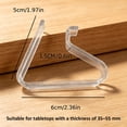 thumbnail image 3 of 12 Pieces Clear Tablecloth Clips, Durable Plastic Tablecloth Clips, Windproof Table Cover Holders, Reusable Table Skirt Clamps Fit 35mm to 55mm Table Edges for Picnic Wedding Camping Outdoor,12PC, 3 of 6