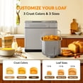 thumbnail image 3 of Nepsam 19-in-1 Stainless Steel Bread Maker Machine, Automatic LCD Display with 15H Timer & 1H Keep Warm (Silver), 3 of 9