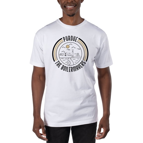 Men's Uscape Apparel White Purdue Boilermakers T-Shirt