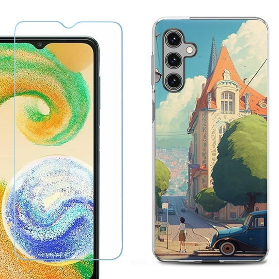 OneToughShield ® Compatible with Samsung Galaxy A15 5G, Shockproof Phone Case, with Tempered Glass Screen Protector - Europe Summer