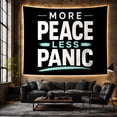 thumbnail image 6 of More Peace Less Panic Quote on Black Background, Calming Minimalist for Positive Quote Lovers, Modern Wall Art, Housewarming Gift Tapestry Wall Hanging for Bedroom and Office, 6 of 7