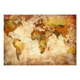 thumbnail image 2 of Tiptophomedecor Peel and Stick World Map  Wallpaper Wall Mural - Old Vintage World Map - Removable Wall Decals, 2 of 3
