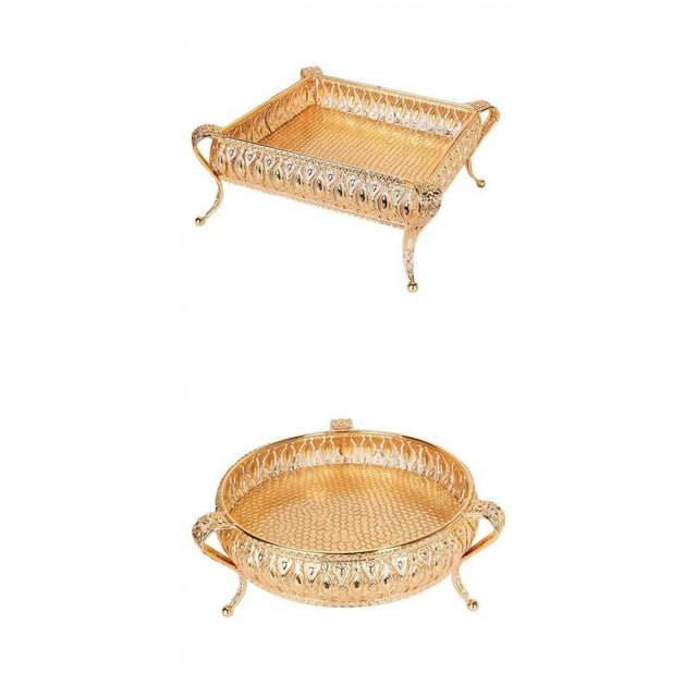 Soporte para frutas Zulema 2 uds estante de almacenamiento bandeja de aperitivos de Metal