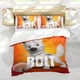 thumbnail image 5 of Perro Bolt Conjunto de sábanas temático, trío de piezas, cómodo y amigable con la piel, diseño único, regalo de decoración para el hogar para familiares, amigos y fans, 90 cm * 190 cm, 5 of 6