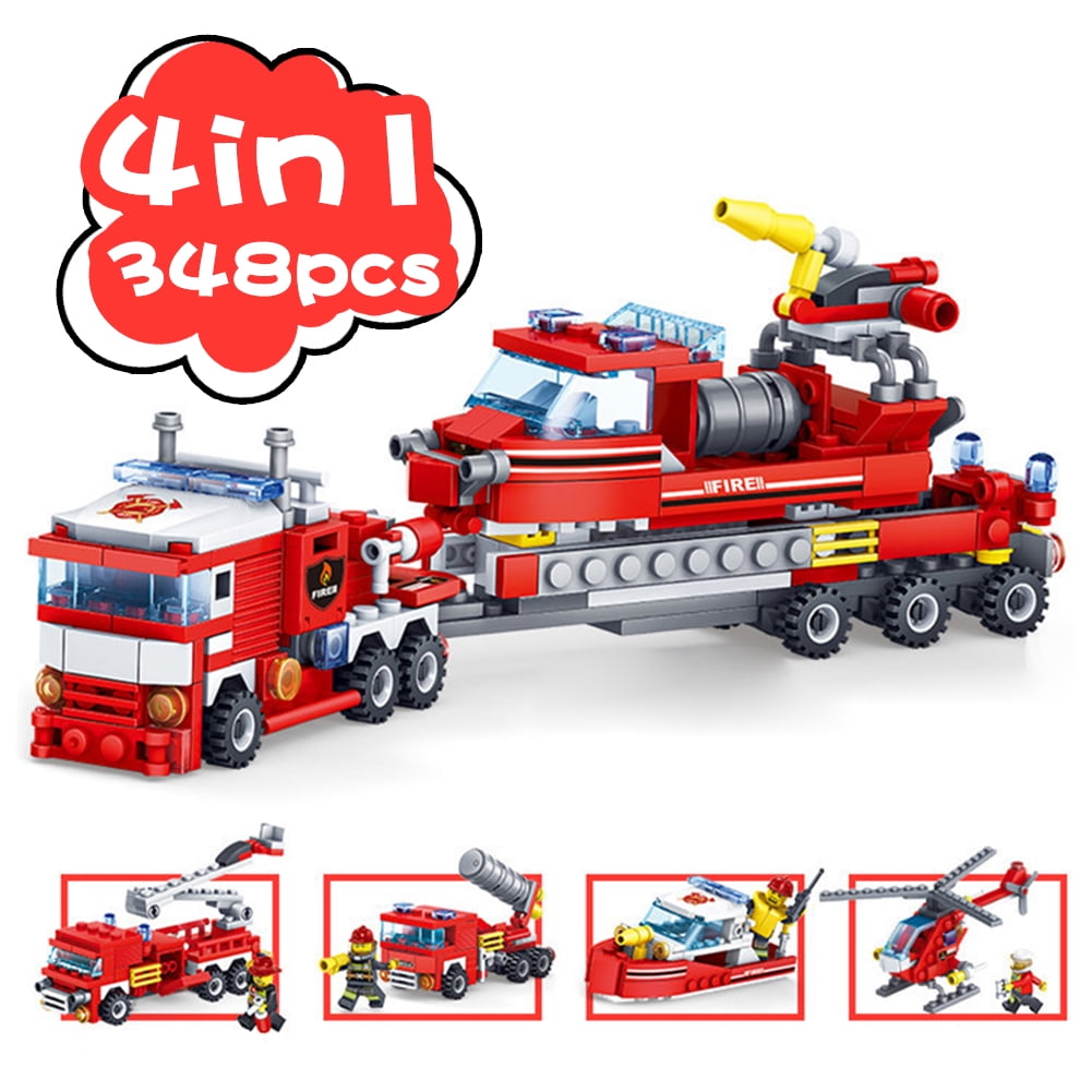 Building blocks Fire series 8058 Puzzle assembling toys fire tricycle