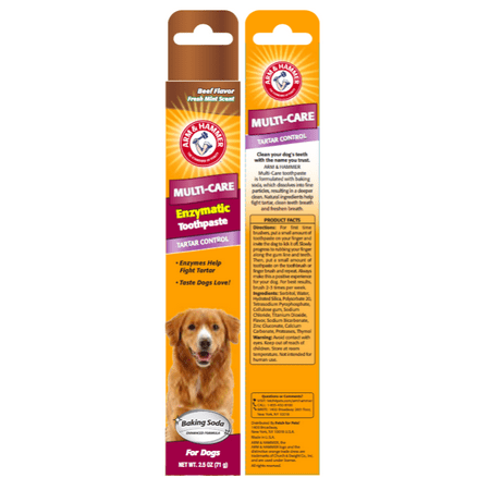 Arm & Hammer Multi-Care Tartar Control Enzymatic Toothpaste in Beef (Best Dog Toothpaste Made In Usa)