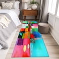thumbnail image 4 of 2'x6' Rug Runners for Hallways Kitchen, Colorful Oil Painted Non Slip Entryway Beside Floor Carpet Runner, Modern Abstract Art Vintage Washable Laundry Room Bedroom Throw Rugs Mat for Family Pet, 4 of 8