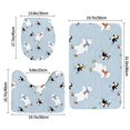thumbnail image 2 of Bathroom Rugs Sets 3 Piece - Skiing penguin Bear Absorbent Non Slip Bath Mats, U-Shape Toilet Lid Cover, Contour Mat, Soft Washable Shower Mats Bath Rug Mat for Bathroom Tub Toilet, 2 of 7